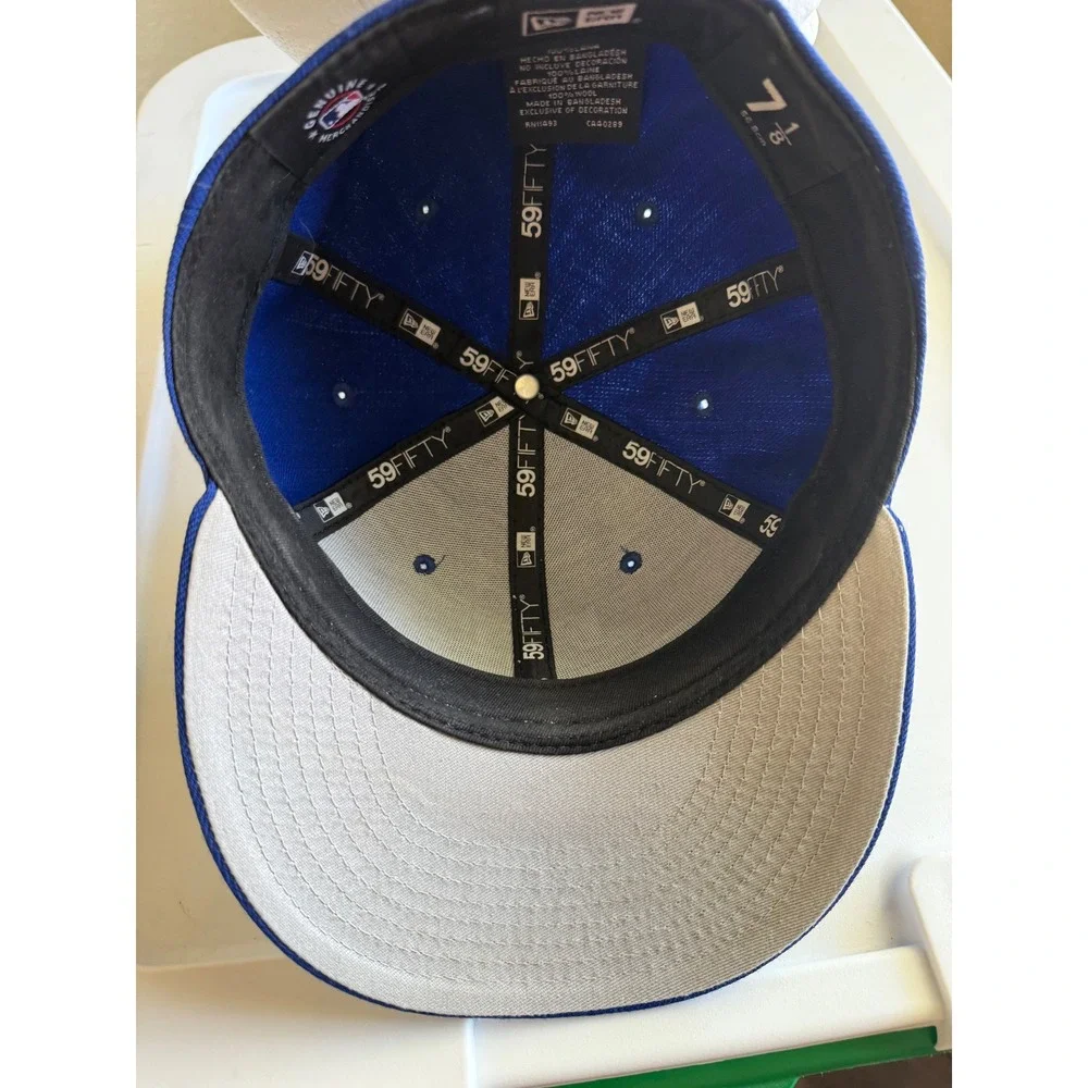 New Era 59FIFTY Texas Rangers Fitted Hat 7 1/8 Royal Blue Wool MLB Baseball Cap